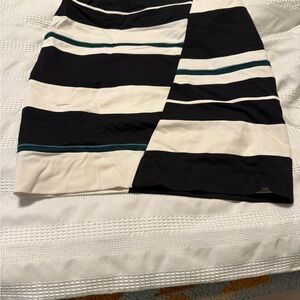 Black and White Striped Skirt
